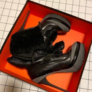 Burberry shearling platform sexy bootie!